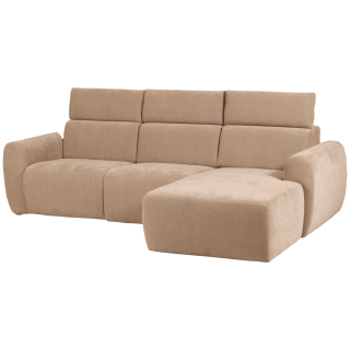 Salon d'angle droit Isola avec 1 relax éléctrique
