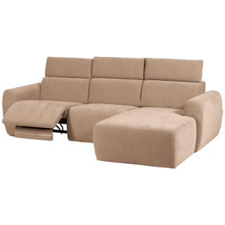 Salon d'angle droit Isola avec 1 relax éléctrique