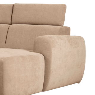 Salon d'angle droit Isola avec 1 relax éléctrique