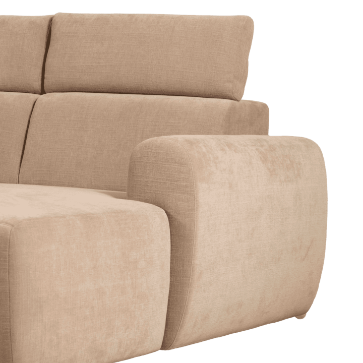 Salon d'angle droit Isola avec 1 relax éléctrique