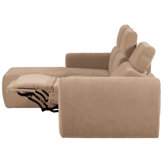 Salon d'angle gauche Isola avec 1 relax éléctrique